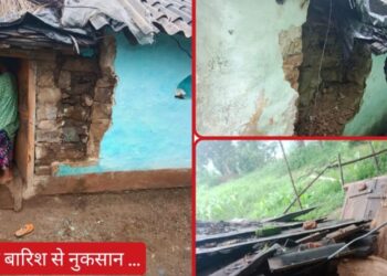 भारी बारिश से पांवटा साहिब  में कई जगह नुकसान तहसीलदार ने बांटी राहत राशि