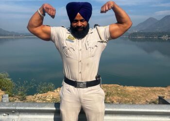 धर्मशाला  पुलिस स्पोर्ट्स मीट में कांस्टेबल विक्रमजीत सिंह का बॉडीबिल्डिंग में जलवा