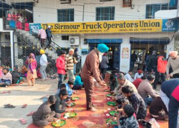 नववर्ष पर सिरमौर ट्रक ऑपरेटर यूनियन में हुआ श्री अखंड पाठ व लंगर