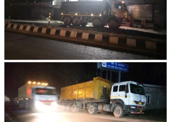 पांवटा साहिब : खनन सामग्री ढ़ो रहे ट्रालो से जनता हुई परेशान पुलिस प्रशासन पर भारी खनन माफिया