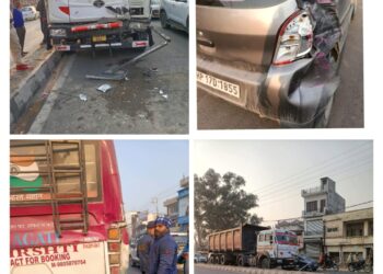 पांवटा साहिब :  बेलगाम टिप्पर ने  वाहनो को मारी टक्कर , खनन सामग्री ढ़ोने वाले डंपर , ट्राले बने हादसो का कारण