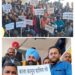 पांवटा साहिब : सिरमौर ट्रक ऑपरेटर यूनियन ने भारत सरकार के खिलाफ एक घंटे की हड़ताल कर किया प्रदर्शन