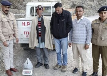 शिलाई में 1 किलो 93 ग्राम चरस के साथ एक व्यक्ति गिरफ्तार