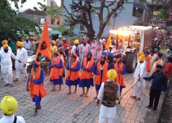 टोका साहिब से नाहन गुरूद्वारा पहुंचा नगर कीर्तन, जोड़ मेला शुरू , धूमधाम से मनाया जा रहा श्री गुरु गोबिंद सिंह जी का नाहन आगमन दिवस