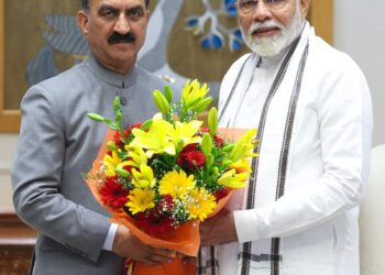 मुख्यमंत्री सुखविंदर सिंह सुक्खू ने  प्रधानमंत्री नरेंद्र मोदी  से शिष्टाचार भेंट की