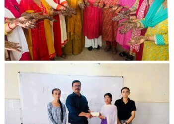 पांवटा साहिब : श्री गुरु गोबिंद सिंह जी कॉलेज मे महेंदी प्रतियोगिता  का हुआ आयोजन