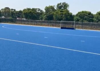 आनन फानन में किया 8 करोड रुपए की लागत से बने हॉकी एस्ट्रा टर्फ मैदान का उद्घाटन जनता के पैसे का किया गया दुरुपयोग 