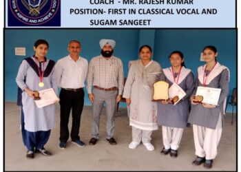 पांवटा  साहिब :  जोनल संगीत प्रतियोगिता में चमके गुरु नानक मिशन पब्लिक स्कूल के सुरीले सितारे