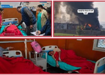 पांवटा साहिब: कबाड़ी के गोदाम में लगी आग, 4 वर्षीय बच्ची लापता , 4 महिलाएं बुरी तरह झुलसी