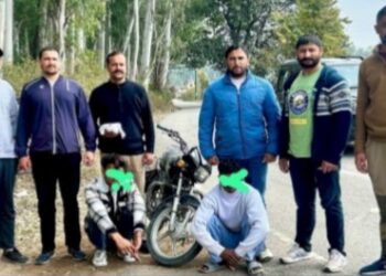 पाँवटा साहिब में 323 ग्राम चिट्टे सहित  दो आरोपी गिरफ्तार