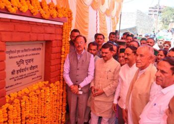 हर्षवर्धन चौहान ने शिलाई अस्पताल बिल्डिंग का किया भूमि पूजन , 19 करोड़ से निर्मित होगा 100 बिस्तरों का अस्पताल भवन