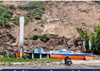 हिमाचल में यहां दरका पहाड़, मलबे में दफन हो गया पेट्रोल पंप; ड्यूटी पर थे कई कर्मचारी