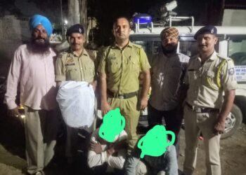 पांवटा साहिब :  3120 नशीले कैप्सूल के साथ दो तस्कर गिरफ्तार