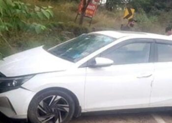 हिमाचल में शादी की धाम खाने दिल्ली से आए थे दो यार, पहाड़ी से टकराई कार- एक की मौ*त