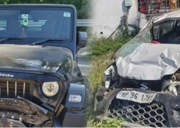 हिमाचल: पान लेने उतरा THAR वाला, तेज रफ्तार कार ने मारी जोरदार टक्कर; बाप-बेटे की मौत