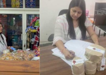 नाहन में फूड सेफ्टी विभाग का एक्शन, बस स्टैंड के पास दुकान में मिली एक्सपायरी नमकीन