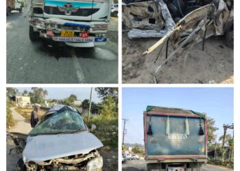 पांवटा साहिब में डंपर और कार में भीषण टक्कर , दो युवकों की मौत एक पीजीआई रैफर , पुलिस प्रशासन की नज़रें अब भी बंद