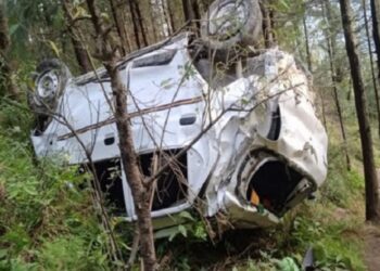 कुल्लू में देर रात हुआ हादसा: गहरी खाई में गिरी कार, चालक गंभीर घायल