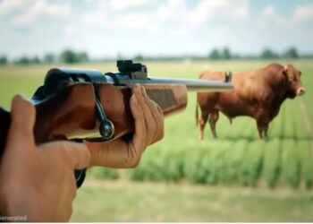 खेतों में घुसकर गेहूं की फसल चर रहा था बैल, शख्स ने पहले डंडे से पीटा…फिर चला दी गोली