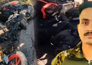 बस से टकराते ही बाइक के हुए दो हिस्से, फौजी था सवार- आज होगा अंतिम संस्कार