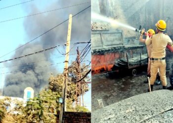 कालाअम्ब के उद्योग में भड़की आग, लाखों रुपए का नुक्सान