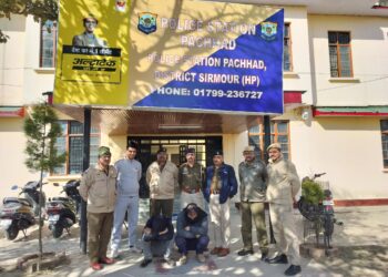 सिरमौर पुलिस ने गुप्त सूचना के आधार पर 2 युवकों से 6.56 ग्राम चिट्टा/ हेरोइन बरामत की ….