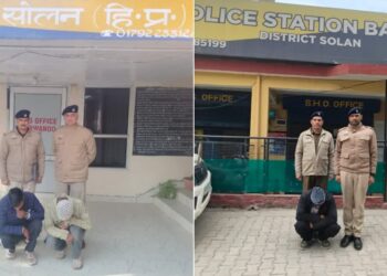 सोलन में चिट्टे और चरस के साथ 3 आरोपी गिरफ्तार, नशे के खिलाफ पुलिस की कार्रवाई