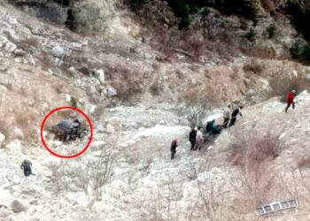 400 मीटर खाई में लुढ़की बोलेरो गाड़ी; चालक की मौत, 2 सवार घायल