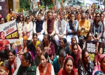 भाजपा का शिमला में हल्ला बोल, जयराम बोले- नारी शक्ति अपना अपमान सहन नहीं करेगी