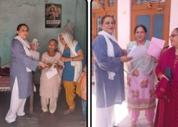 पांवटा साहिब के वार्ड नंबर 1 में निर्मल कौर का धुआंधार प्रचार…