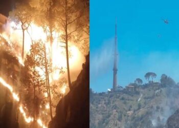 Solan: दो दिनों से धधक रही जंगल में भीषण आग, वायुसेना ने बुझाने को आसमान से बरसाया पानी