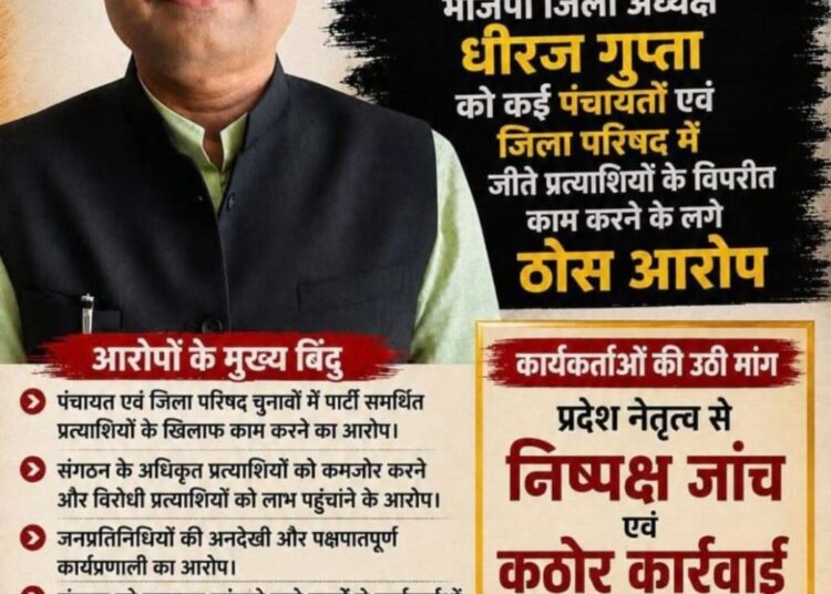 पांवटा साहिब में बीजेपी की बैठक में हंगामा, जिला अध्यक्ष पर कार्यकर्ताओं ने लगाए चुनाव हरवाने के गंभीर आरोप: सूत्र