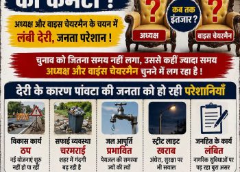 पांवटा साहिब: अध्यक्ष और वाइस चेयरमैन के चयन में देरी, विकास कार्य ठप; जनता परेशान