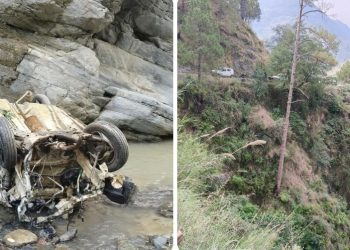 हिमाचल में भीषण सड़क हादसा, गहरी खाई में गिरी कार…उड़े परखच्चे; 4 लोगों की दर्दनाक मौत