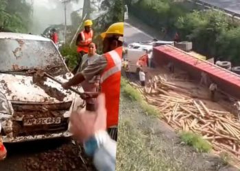 हिमाचल में चार बड़े हादसे! कहीं लकड़ी से लदा ट्रक पलटा तो कहीं गाड़ियों पर गिरा पेड़, पिकअप खाई में गिरने से चालक की मौत