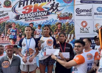 पांवटा साहिब में ‘Fit Paonta 3K Marathon’ का आयोजन, युवाओं को दिया नशे से दूर रहने का संदेश